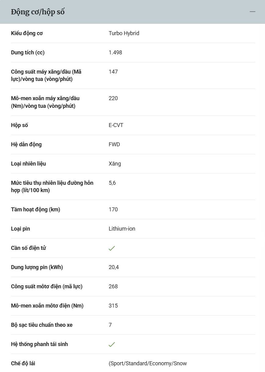 Thông số kỹ thuật BYD M9 1